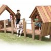 Mini_Landsby_Legehuse_på robinie_stolper_til_legepladsen